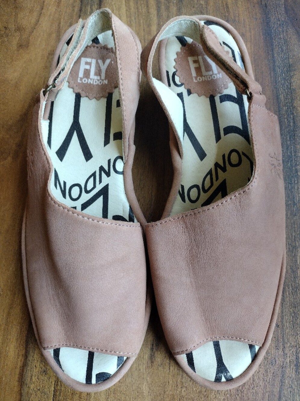 Fly London Blush/Light Pink Palp Cupido Sandals Size 37 (6.5-7)